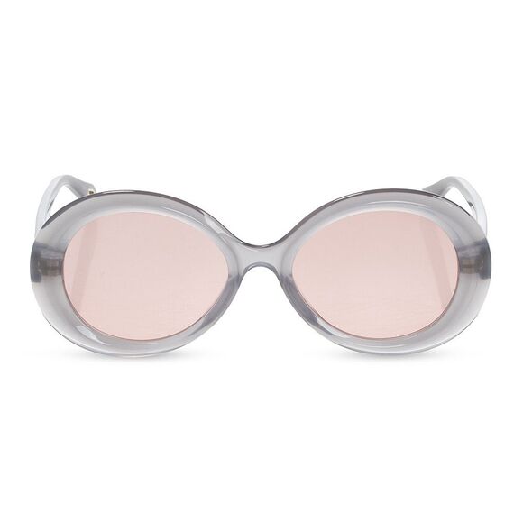 CHLOE Grey Transparent/Rose Oval Biobased Material sunglasses main image 6